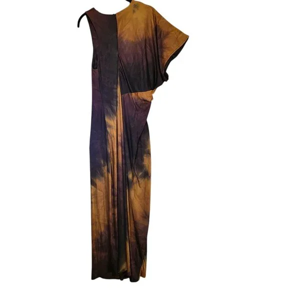 NWT Zara Tie-Dye Earth Tones Relaxed Flowy Limited Edition Maxi Dress Sz Small - Picture 10 of 10